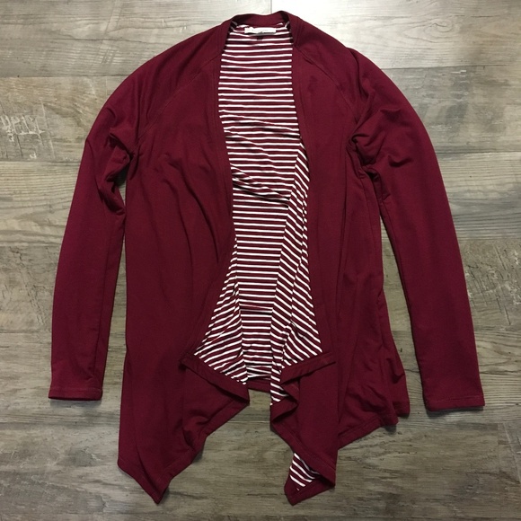 41 Hawthorn Sweaters - 41 Hawthorn Cardigan Red White Striped NWOT Sz S